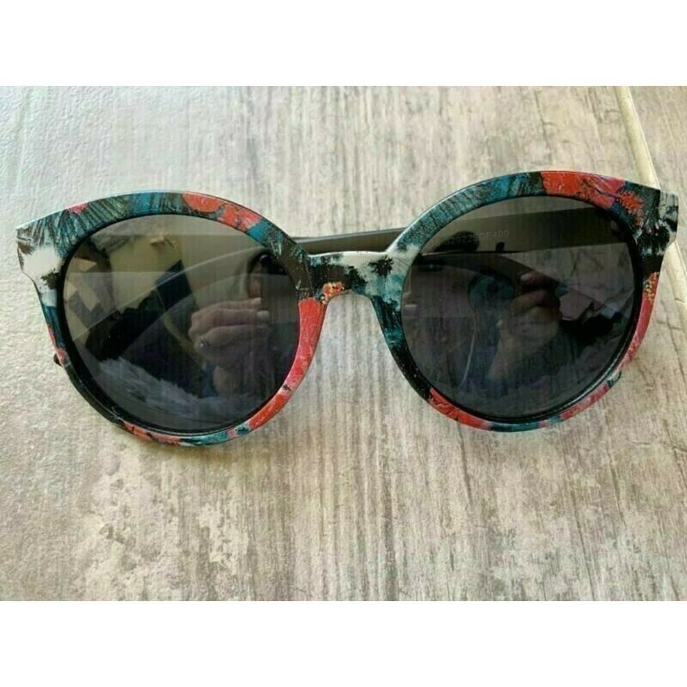 SURGE Sunglasses Beach Summer Oversized Round Fashion Festival Tropical Pattern